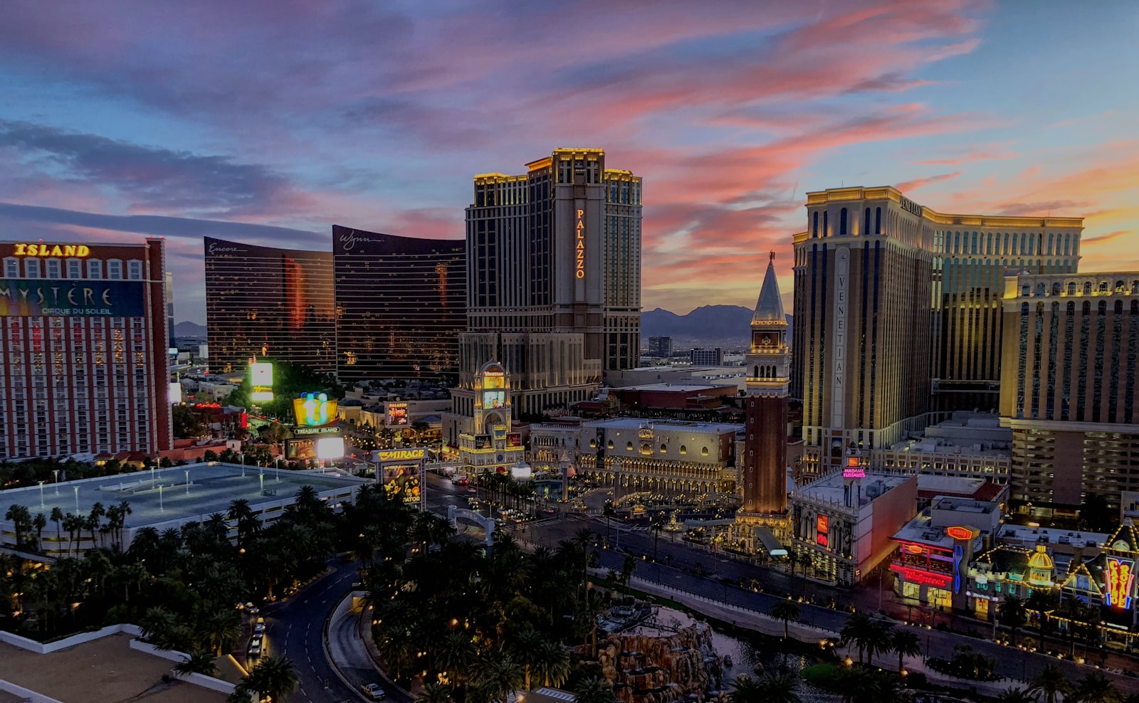 Las Vegas skyline.